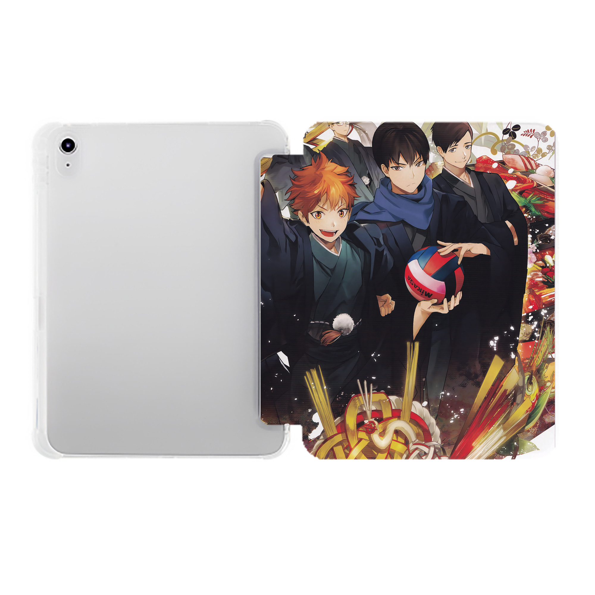 （画像用） ハイキュー!! Haikyu!! IPad ケース ペン収納付き 三つ折りスタンド PUレザー×シリコン 対応機種9.5/10.5/10.9インチ